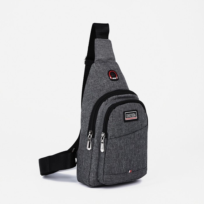 Сумка-слинг мужская из текстиля, цвет серый Сумка-слинг мужская из текстиля, цвет серый