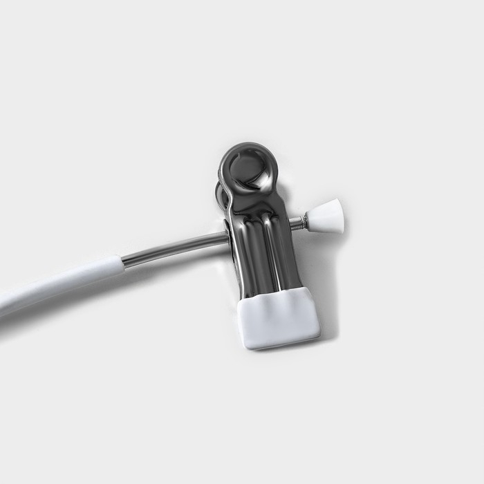 Вешалки для брюк и юбок с зажимами, 29×16 см, металл ПВХ покрытие, набор 10 шт, цвет белый Вешалки для брюк и юбок с зажимами, 29×16 см, металл ПВХ покрытие, набор 10 шт, цвет белый