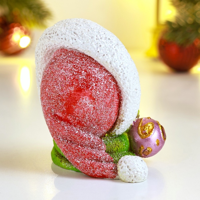 Новый год. Символ 2025. Фигура  Новый год. Символ 2025. Фигура "Змейка с новогодним шаром" 6,5х6х7см, цветная