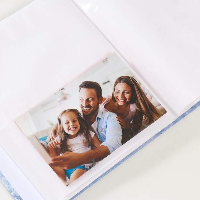 Фотоальбом на 200 фото 10х15 см Фотоальбом на 200 фото 10х15 см "Розы-2 (Голубой)"