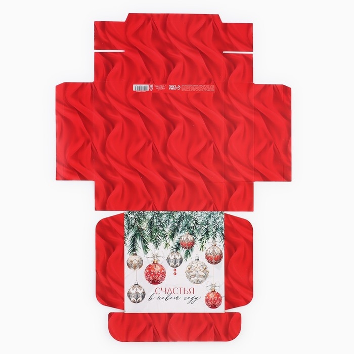 Коробка подарочная новогодняя складная «Роскошные шары», 16.5 × 16,5 × 5 см Коробка подарочная новогодняя складная «Роскошные шары», 16.5 × 16,5 × 5 см