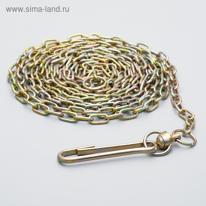 Цепь для привязи собак, 5м, калибр 3*16 мм, желтая Цепь для привязи собак, 5м, калибр 3*16 мм, желтая