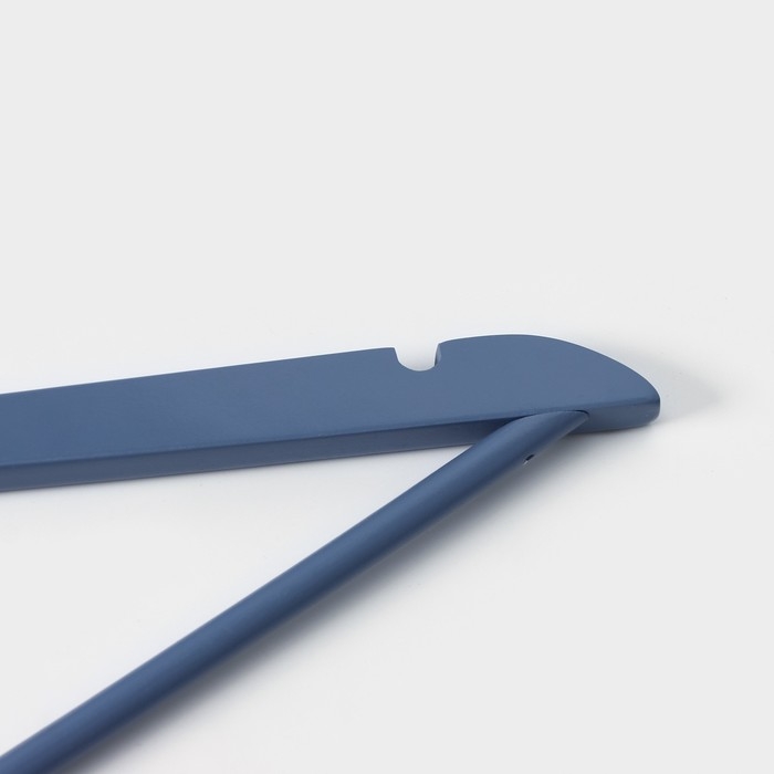 Плечики - вешалки для одежды LaDо́m Brillant, 44,5×23×1,2 см, 3 шт, деревянные, широкие плечики, цвет синий Плечики - вешалки для одежды LaDо́m Brillant, 44,5×23×1,2 см, 3 шт, деревянные, широкие плечики, цвет синий