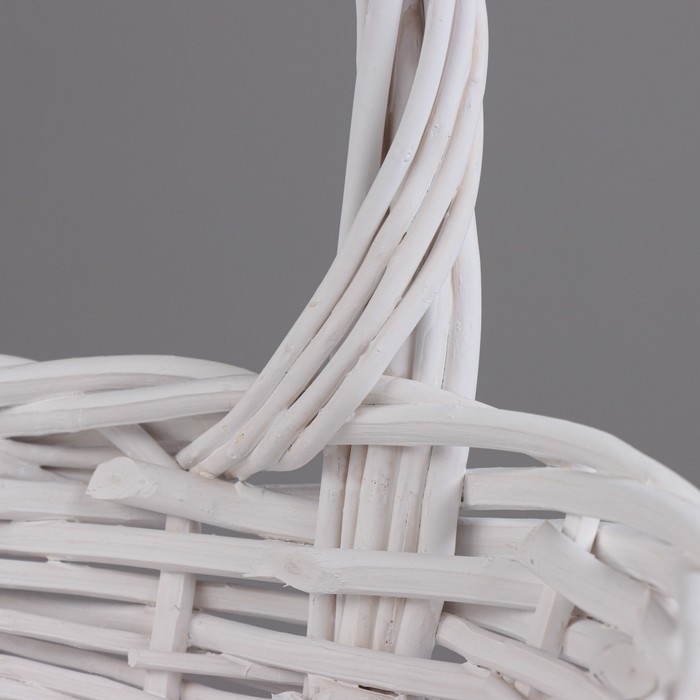 Набор корзин, 3 шт, 45х17/46 см, 36х14/38 см, 27х11/30 см, белый, лоза Набор корзин, 3 шт, 45х17/46 см, 36х14/38 см, 27х11/30 см, белый, лоза