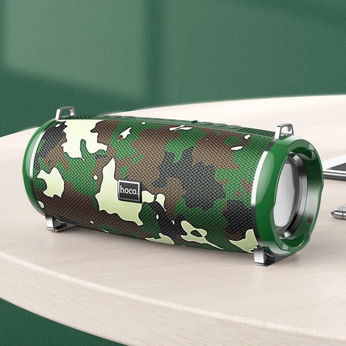 Портативная колонка Hoco HC2, 10 Вт, 2400 мАч, BT5.0, microSD, USB, AUX, FM-радио, хаки Портативная колонка Hoco HC2, 10 Вт, 2400 мАч, BT5.0, microSD, USB, AUX, FM-радио, хаки