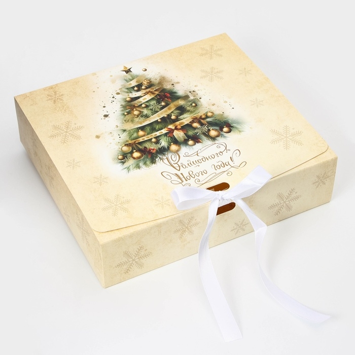 Новый год. Коробка подарочная новогодняя складная, упаковка, «Волшебного Нового Года», 20 × 18 × 5 см. Новый год. Коробка подарочная новогодняя складная, упаковка, «Волшебного Нового Года», 20 × 18 × 5 см.