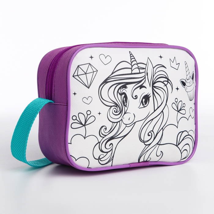 Сумка детская для девочки через плечо  Сумка детская для девочки через плечо "Милый единорог" 17х13х5 см