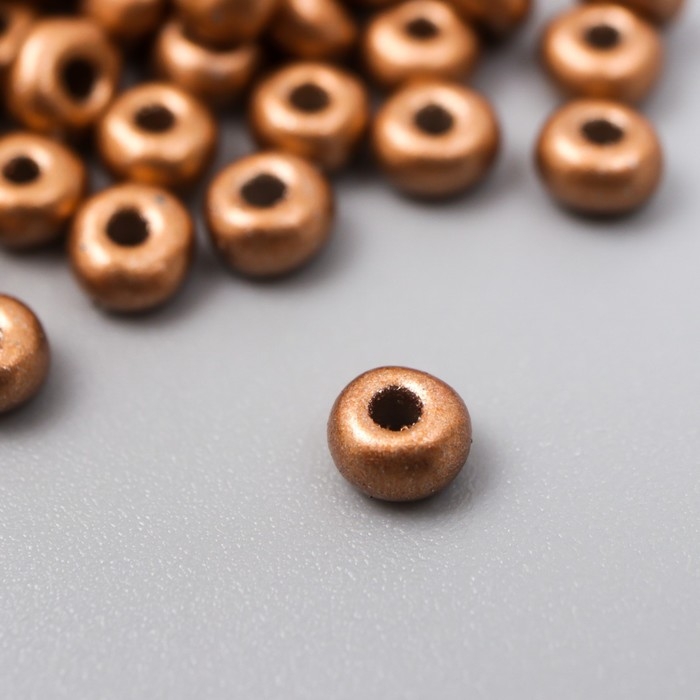 Бисер стекло 6/0  Бисер стекло 6/0 "Металлик. Медь" 10 гр