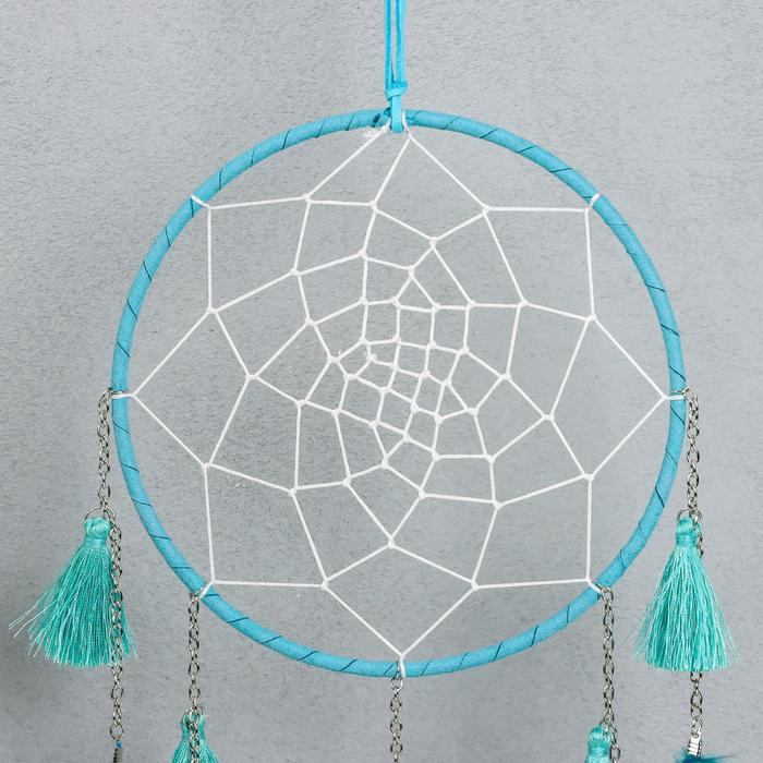 Ловец снов Ловец снов "Паутинка с кисточками, бирюзовый" 40х15 см