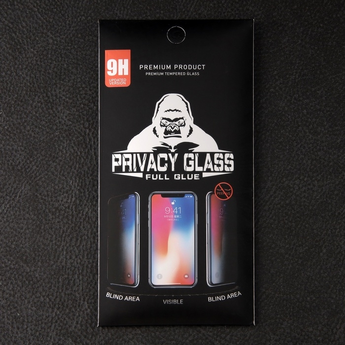 Защитное стекло для iPhone 13 Pro Max/14 Plus, антишпион, 9H, 0.33 мм, чёрная рамка Защитное стекло для iPhone 13 Pro Max/14 Plus, антишпион, 9H, 0.33 мм, чёрная рамка