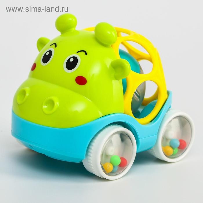 Машинка - погремушка «Зоо», с эластичными элементами, виды МИКС, Крошка Я Машинка - погремушка «Зоо», с эластичными элементами, виды МИКС, Крошка Я