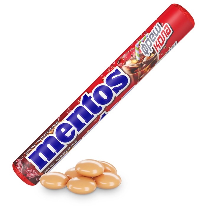 Жевательная конфета Mentos со вкусом колы, 37,5 г Жевательная конфета Mentos со вкусом колы, 37,5 г