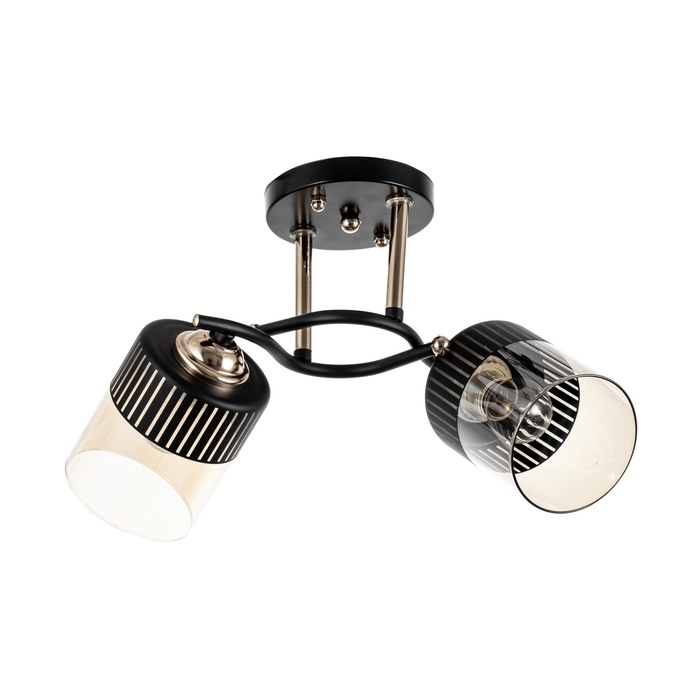 Люстра Люстра "Галион" 2хЕ27 40Вт черно-золотой 48х26 см