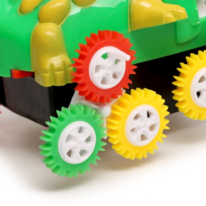 Машинка-перевёртыш «Крокодил», работает от батареек, цвет зеленый