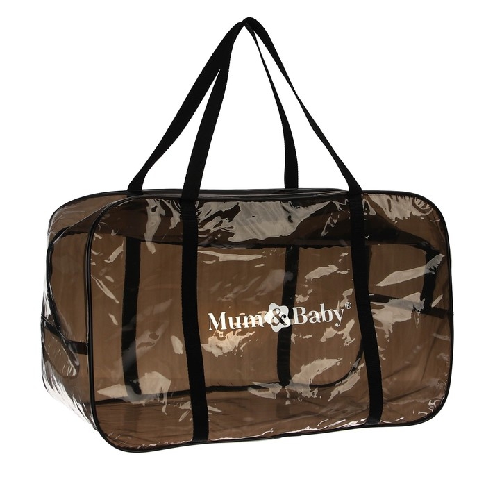 Набор сумок в роддом, 3 шт., цвет прозрачный/черный, M&B Набор сумок в роддом, 3 шт., цвет прозрачный/черный, M&B
