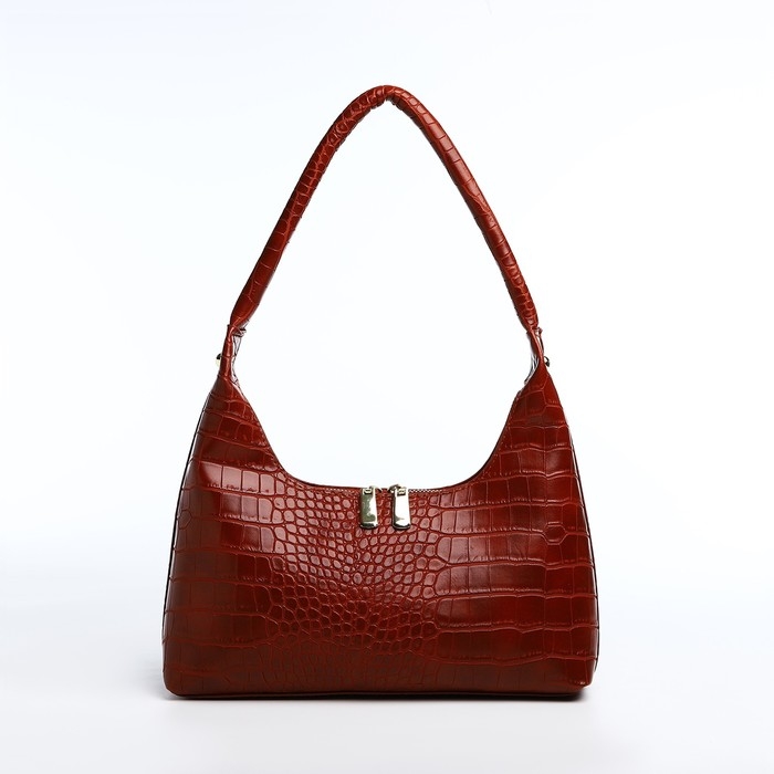 Сумка-багет на молнии, цвет бордовый Сумка-багет на молнии, цвет бордовый