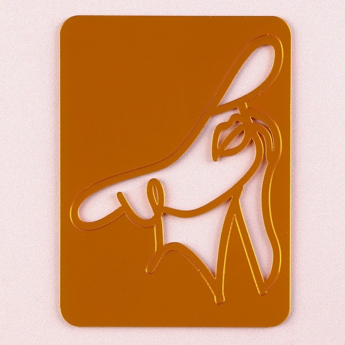 Набор топперов &laquo;Девушка в шляпе&raquo;, цвет золото