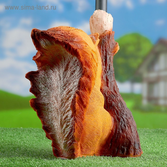 Садовый фонарь  Садовый фонарь "Белка с веткой-фонарем" 33см