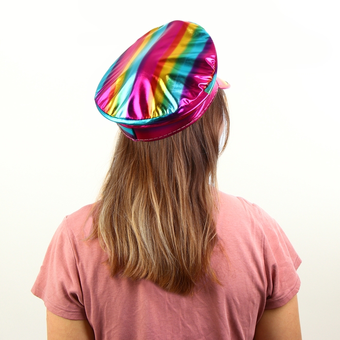 Карнавальная шляпа «Фуражка» радужная, с пайетками, р. 56–58 Карнавальная шляпа «Фуражка» радужная, с пайетками, р. 56–58