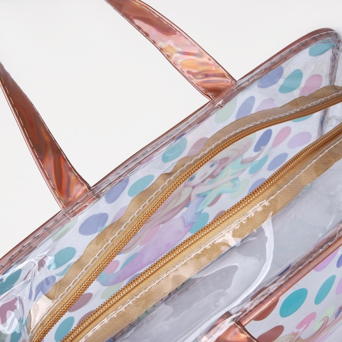 Набор косметичек для бассейна, 2 в 1, цвет золотой/разноцветный Набор косметичек для бассейна, 2 в 1, цвет золотой/разноцветный