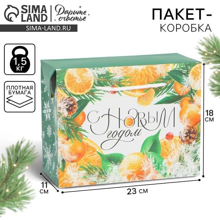 Пакет—коробка «Снежная история», 23 х 18 х 11 см Пакет—коробка «Снежная история», 23 х 18 х 11 см