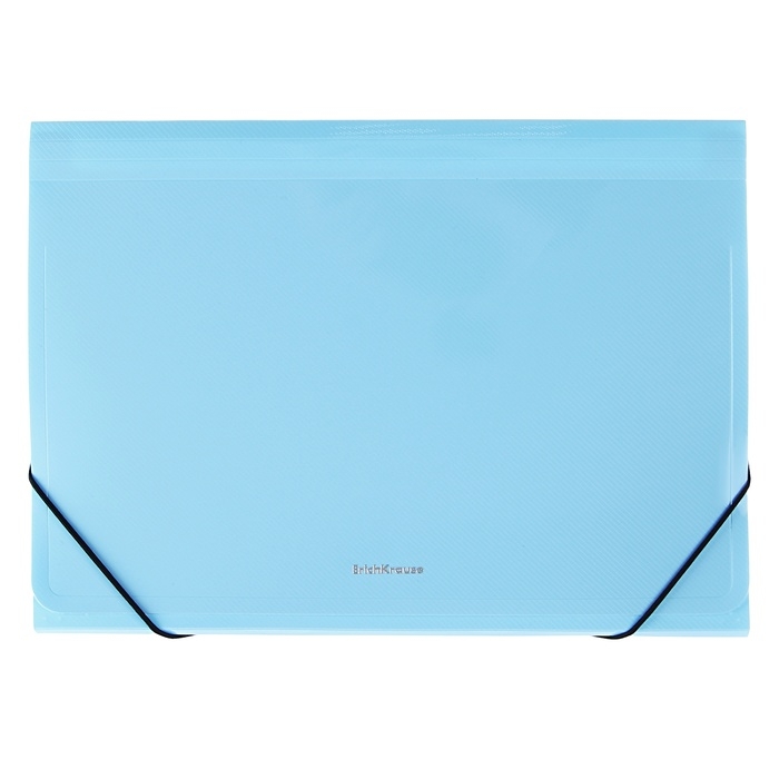 Папка-картотека, А4, 12 отделений, 600 мкм, ErichKrause Папка-картотека, А4, 12 отделений, 600 мкм, ErichKrause "Diagonal Pastel", на резинке, тиснение, микс