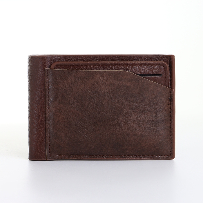 Портмоне мужское без застёжки, цвет коричневый Портмоне мужское без застёжки, цвет коричневый