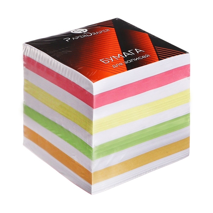 Блок бумаги для записей на склейке, 9 х 9 х 9, 3 цвета: пастель 80г/м2, белая 65г/м2, белизна 92% Блок бумаги для записей на склейке, 9 х 9 х 9, 3 цвета: пастель 80г/м2, белая 65г/м2, белизна 92%