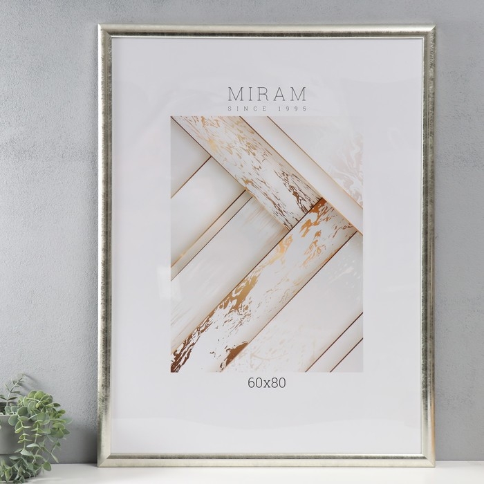 Фоторамка пластик Gallery 60х80 см, серебро (пластиковый экран) Фоторамка пластик Gallery 60х80 см, серебро (пластиковый экран)