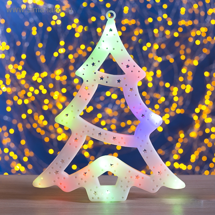 Светодиодная фигура «Ёлка» 25 × 32 см, пластик, 220 В, свечение мульти (RG/RB) Светодиодная фигура «Ёлка» 25 × 32 см, пластик, 220 В, свечение мульти (RG/RB)