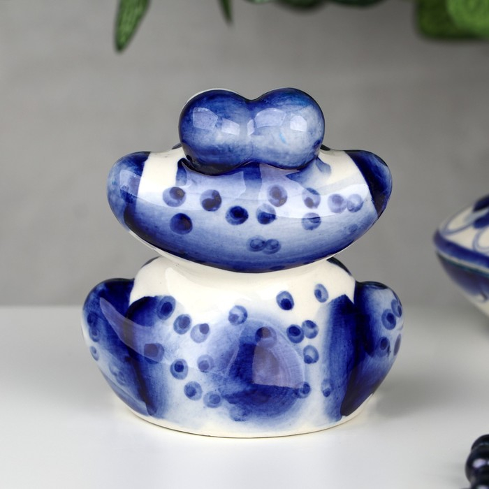 Сувенир «Лягушка», большая, 9 см, гжель Сувенир «Лягушка», большая, 9 см, гжель