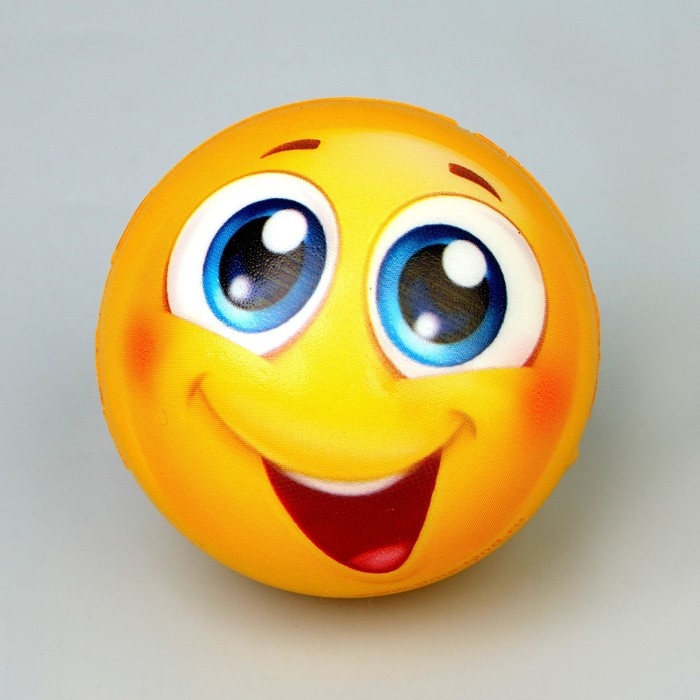 Мяч детский мягкий «Смайлики», МИКС Мяч детский мягкий «Смайлики», МИКС