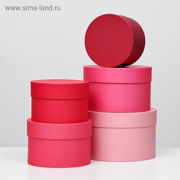 Набор круглых коробок 5 в 1 Набор круглых коробок 5 в 1 "Пантон 200", 23 х 23 х 14 - 15 х 15 х 10 см