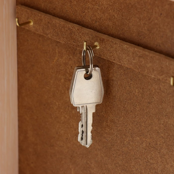 Ключница Ключница "Голубой букет" 19х24 см молочный дуб МИКС