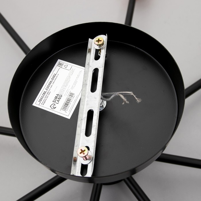 Люстра 2233/8BK E27 40Вт черно-золотой 108х108х20 см BayerLux