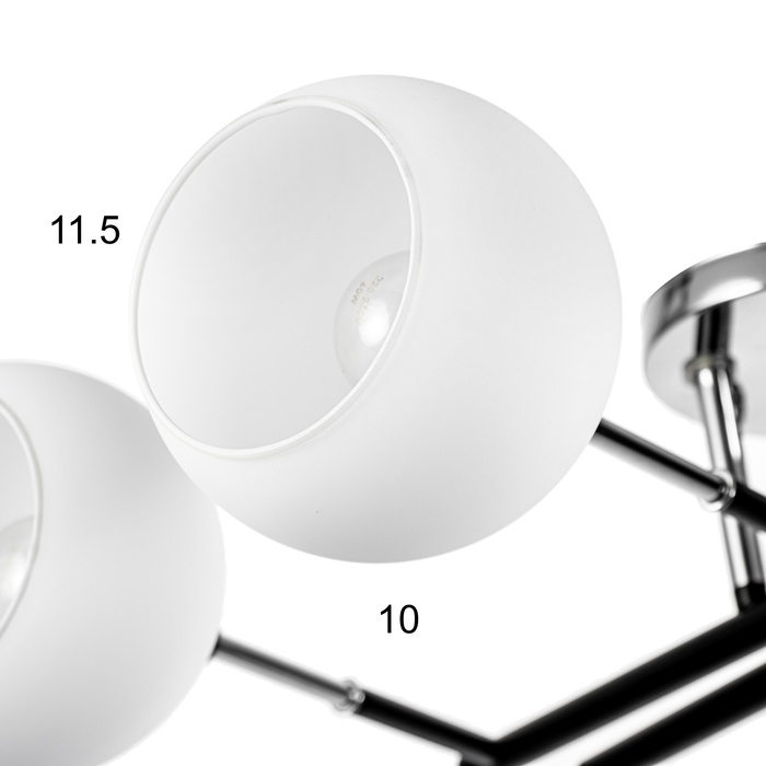 Люстра Люстра "Индис" 6хЕ27 40Вт черно-хромовый 60х60х26 см