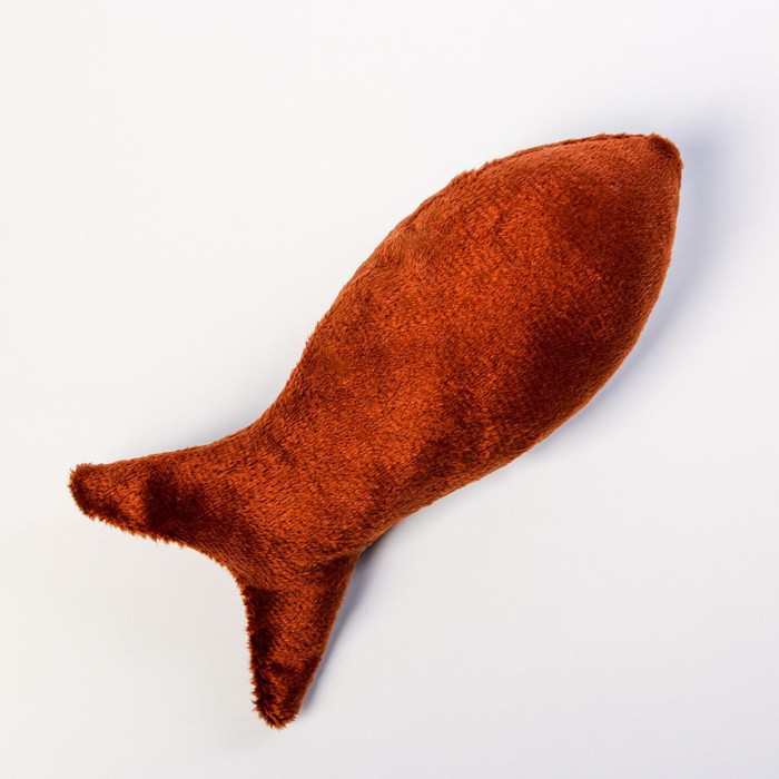 Лежанка с рыбкой, 45х35х11 см, коричневая Лежанка с рыбкой, 45х35х11 см, коричневая