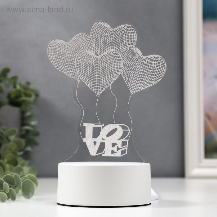 Светильник "Четыре сердца" от сети 9,5x12,5x18,5 см RISALUX