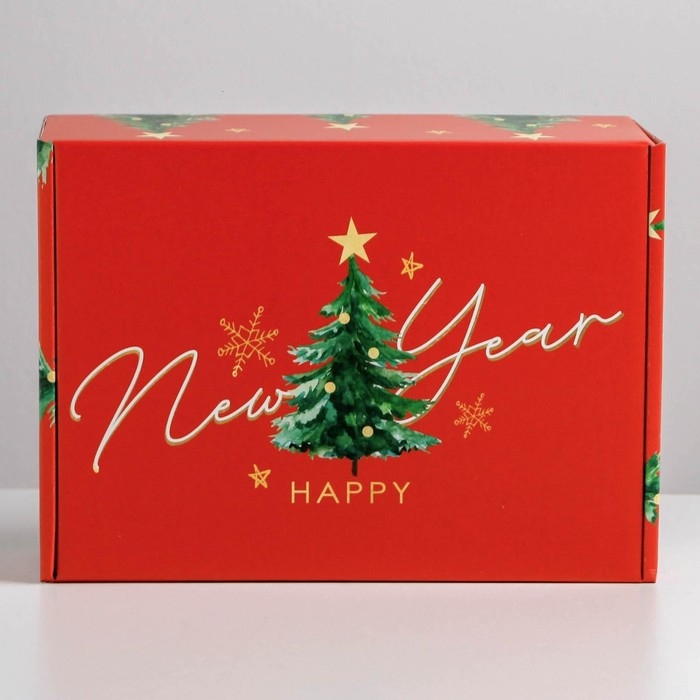 Коробка подарочная новогодняя складная «Волшебство», 30,7 х 22 х 9,5 см, Новый год Коробка подарочная новогодняя складная «Волшебство», 30,7 х 22 х 9,5 см, Новый год