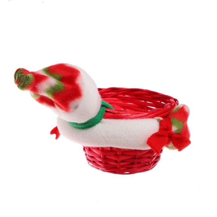 Конфетница «Снеговик нарядный» с корзинкой, вместимость 100 г Конфетница «Снеговик нарядный» с корзинкой, вместимость 100 г