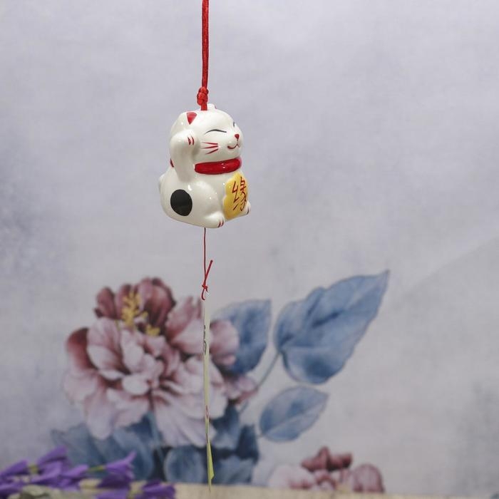 Сувенир керамика колокольчик Сувенир керамика колокольчик "Манеки-неко Семья" 5х6,5х6,5 см