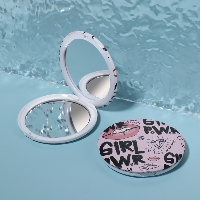 Зеркало складное «GIRL», с увеличением, d = 7 см, рисунок МИКС Зеркало складное «GIRL», с увеличением, d = 7 см, рисунок МИКС