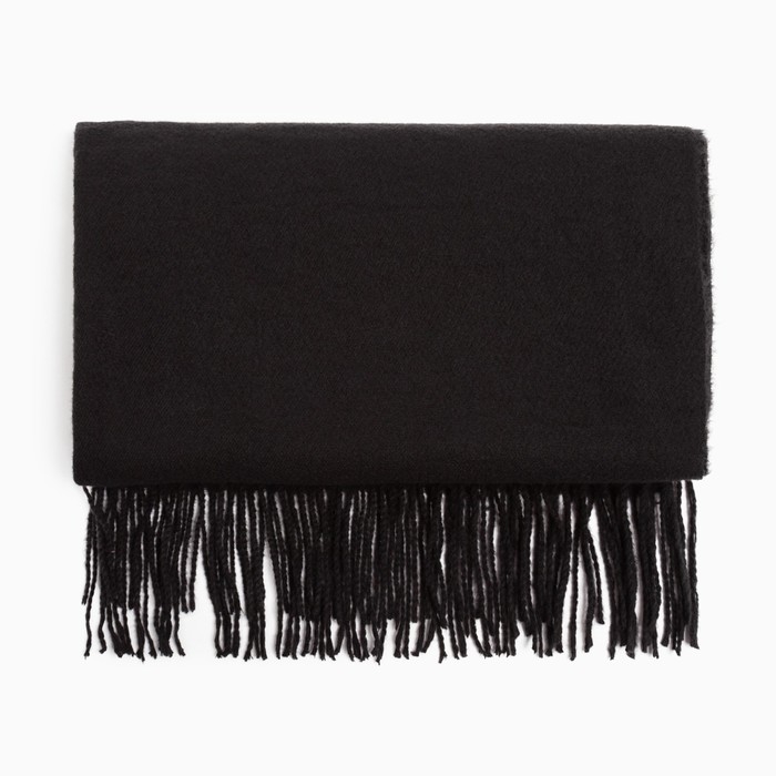 Палантин женский MINAKU однотонный цв. черный, размер 68*180  см
