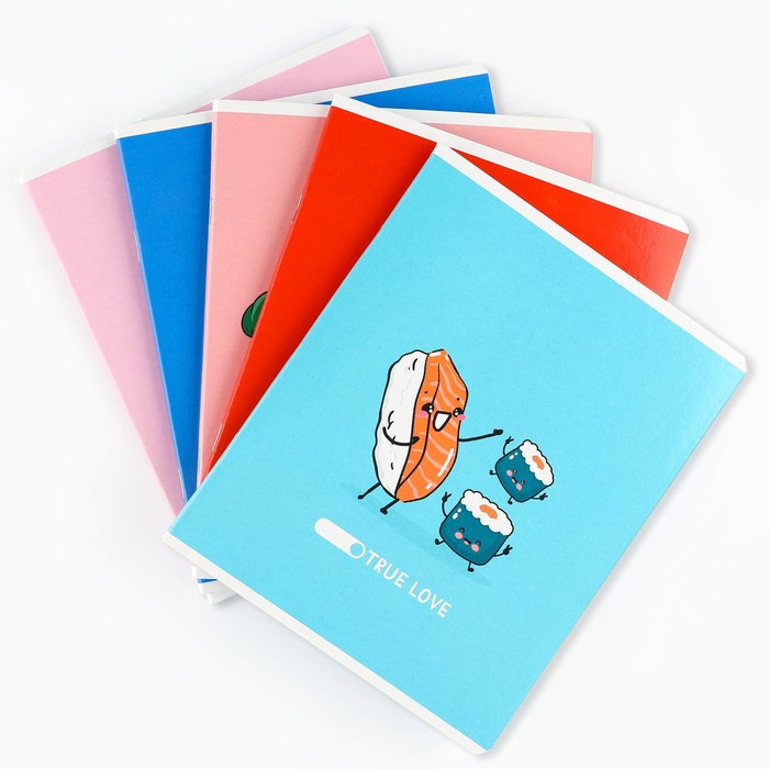 Тетрадь в клетку, 48 листов А5 на скрепке , внутренний блок №1 МИКС «1 сентября: Истинная любовь» ВД лак