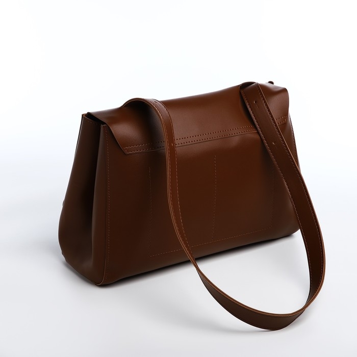 Сумка-мессенджер на клапане, цвет коричневый Сумка-мессенджер на клапане, цвет коричневый