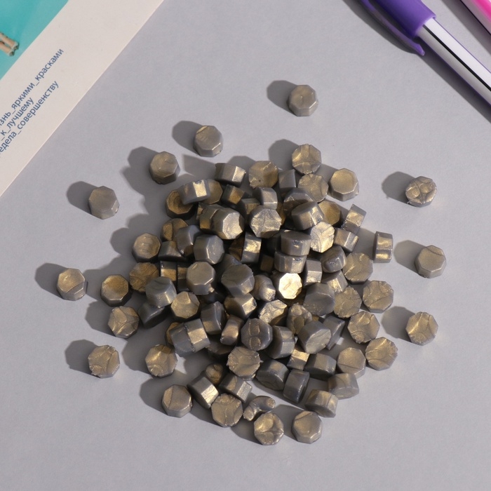 Сургуч в гранулах Сургуч в гранулах "Олива" перламутр набор 100 капсул