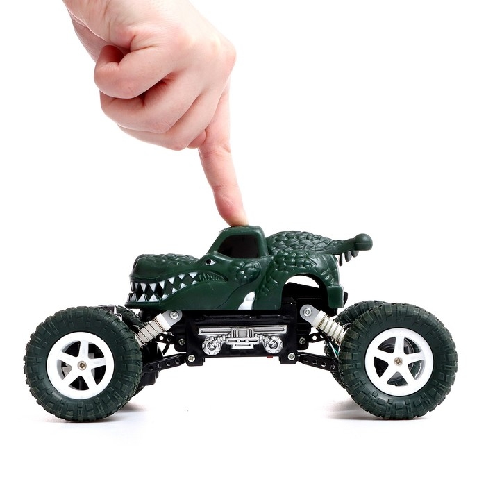 Джип радиоуправляемый DINO, работает от аккумулятора, цвет зелёный Джип радиоуправляемый DINO, работает от аккумулятора, цвет зелёный