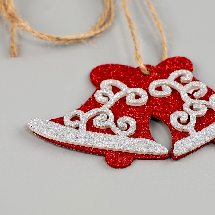 Украшение новогоднее из EVA  Украшение новогоднее из EVA "Колокольчики" на клеевой основе,