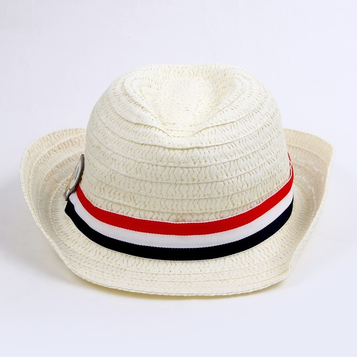 Панама соломенная детская для мальчика «Ракета»,микс, р-р 52-54 Панама соломенная детская для мальчика «Ракета»,микс, р-р 52-54