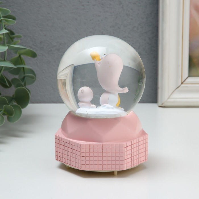 Сувенир полистоун водяной шар музыка, свет Сувенир полистоун водяной шар музыка, свет "Морской львенок" МИКС 8х8х12 см